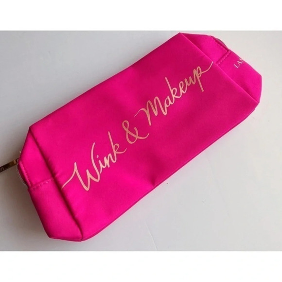 Lancôme • Wink and Makeup Neon Pink Makeup Cosmetic Bag - Picture 1 of 3